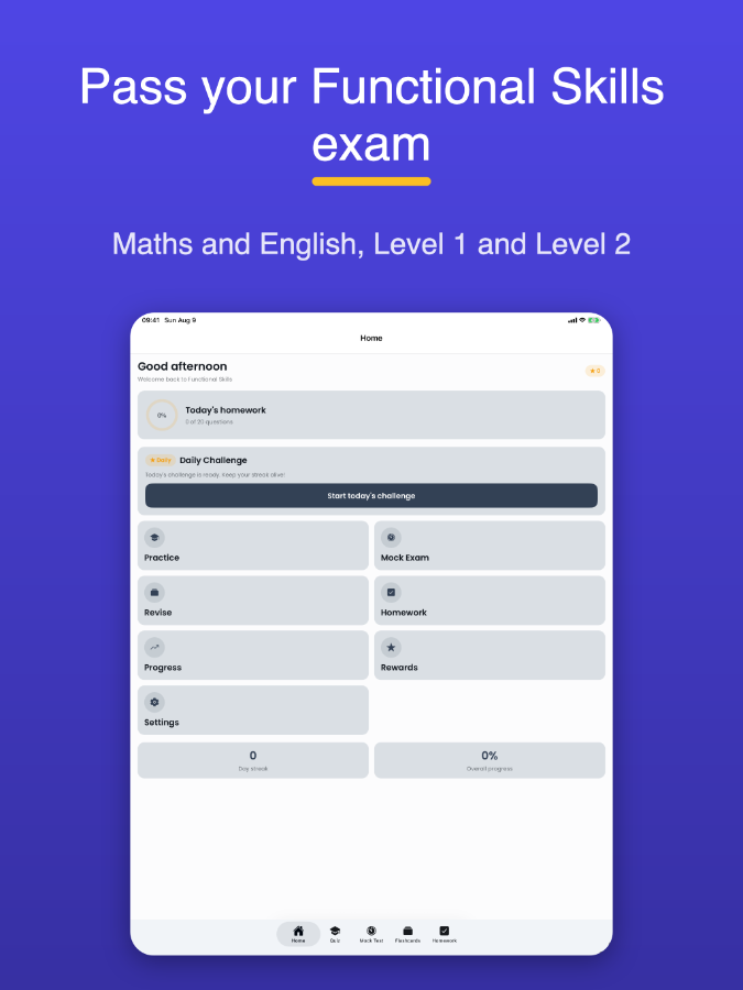 Topic practice for Maths and English