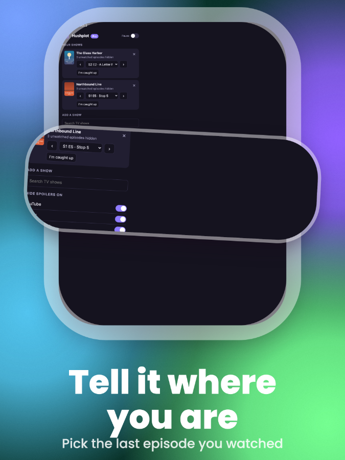 Tap a blurred item to reveal it without removing protection elsewhere
