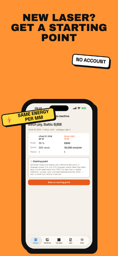 Tap the best square to save it as a setting
