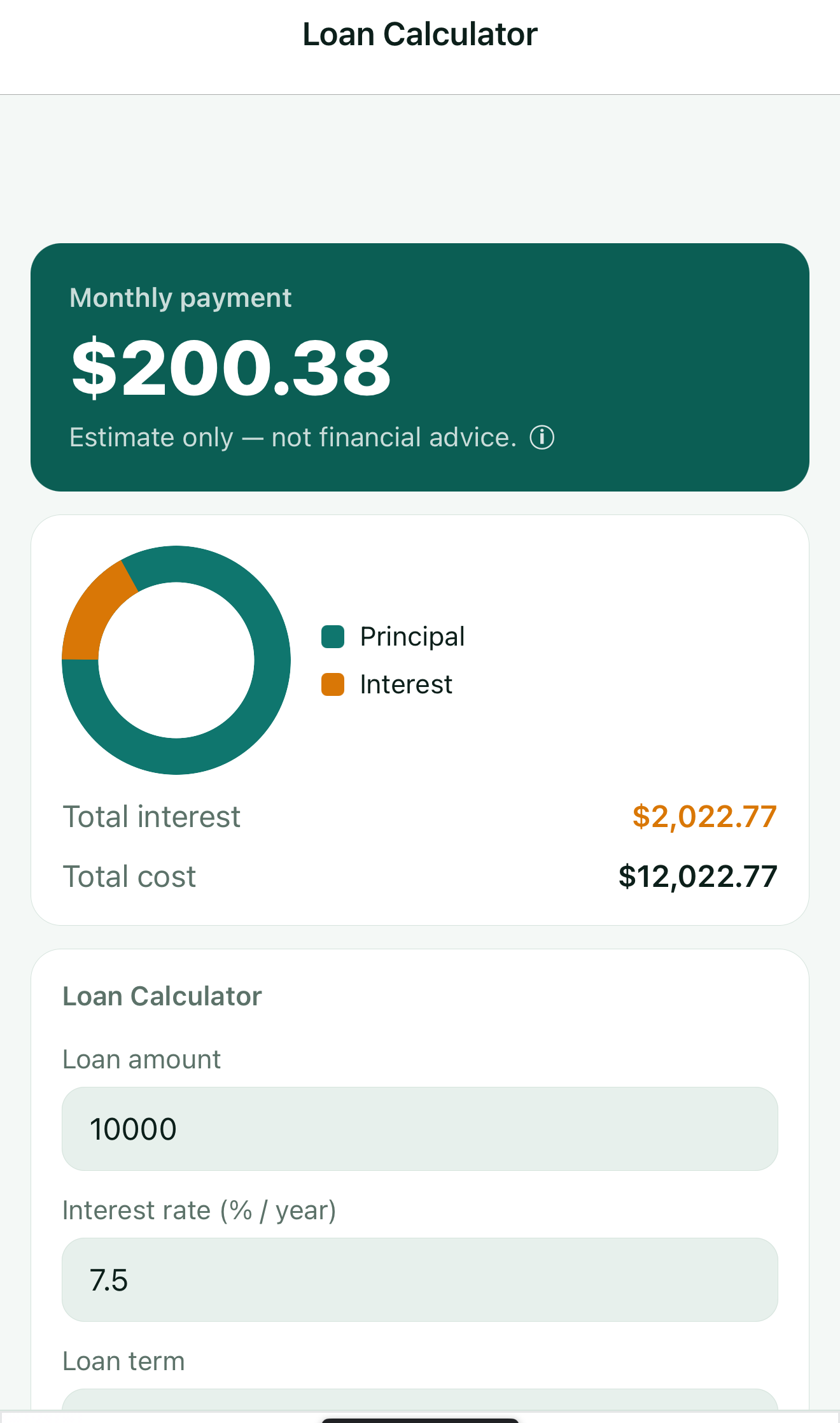 Loanly screenshot