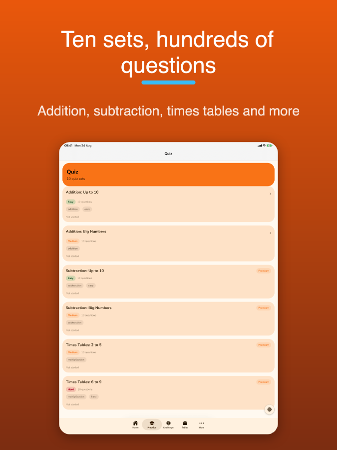 Math Buddy: التقدّم