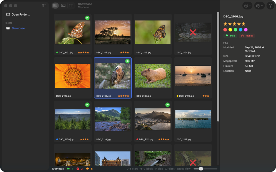 Browse a folder without importing its photos.