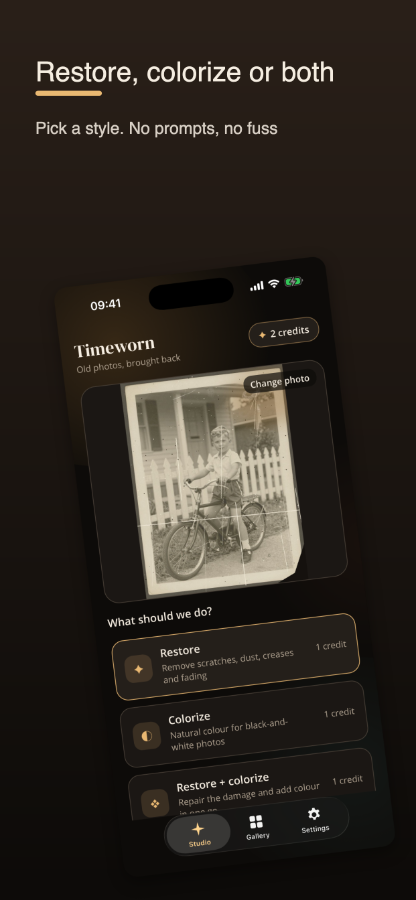 Restore and colorize in one step