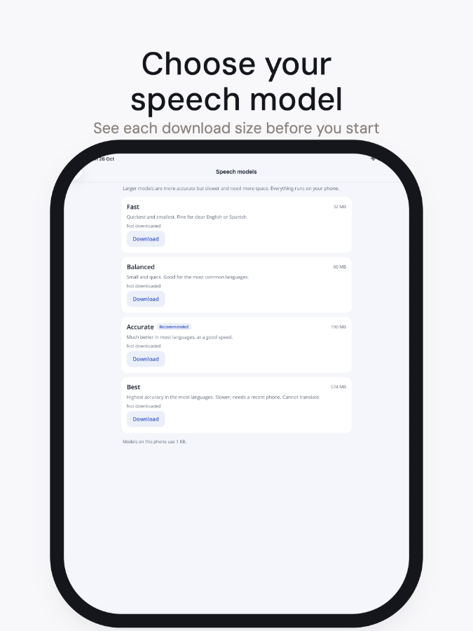 Transcribe in 90+ languages